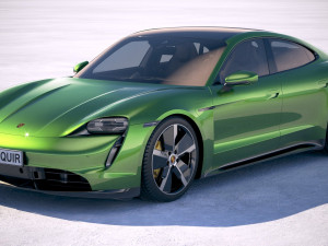 Porsche Taycan Turbo S 2020 vray Modelo 3D
