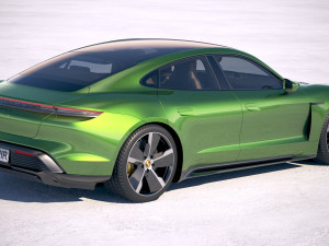 Porsche Taycan Turbo S 2020 vray Modèle 3D