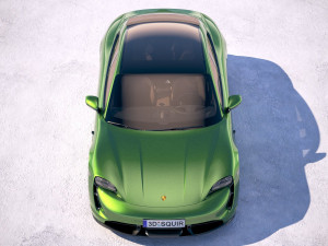 Porsche Taycan Turbo S 2020 vray Modèle 3D