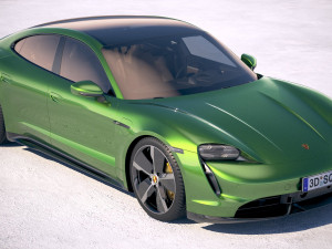 Porsche Taycan Turbo S 2020 vray Modèle 3D