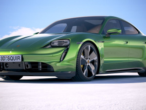 Porsche Taycan Turbo S 2020 vray Modèle 3D