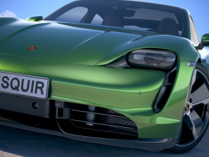 Porsche Taycan Turbo S 2020 vray Modèle 3D