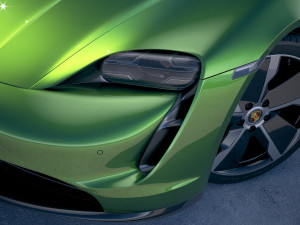 Porsche Taycan Turbo S 2020 vray Modèle 3D