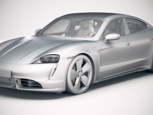 Porsche Taycan Turbo S 2020 vray Modèle 3D