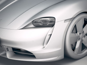 Porsche Taycan Turbo S 2020 vray Modèle 3D
