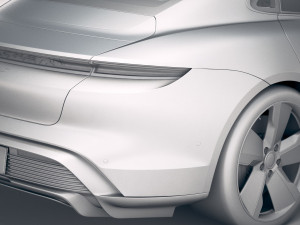 Porsche Taycan Turbo S 2020 vray Modèle 3D