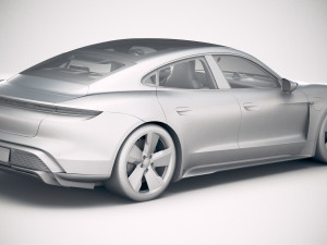 Porsche Taycan Turbo S 2020 vray Modèle 3D