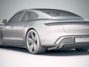 Porsche Taycan Turbo S 2020 vray Modèle 3D