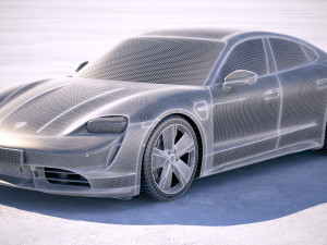 Porsche Taycan Turbo S 2020 vray Modèle 3D