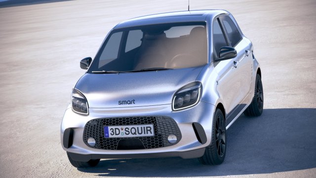 Smart EQ Forfour 2020 3D Model .c4d .max .obj .3ds .fbx .stl .blend