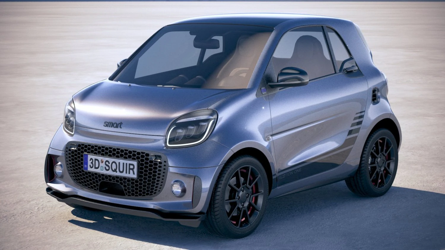 Smart EQ Fortwo 2020 3D Model .c4d .max .obj .3ds .fbx .stl .blend