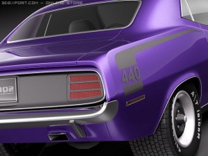 Plymouth Barracuda Hemi 1970 Modelo 3D