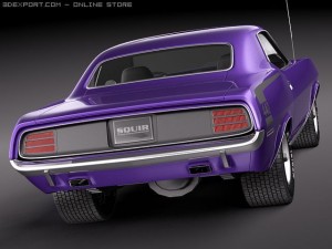 Plymouth Barracuda Hemi 1970 Modelo 3D