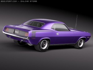 Plymouth Barracuda Hemi 1970 Modelo 3D