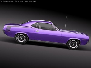 Plymouth Barracuda Hemi 1970 Modelo 3D