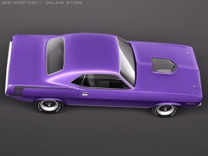 Plymouth Barracuda Hemi 1970 Modelo 3D