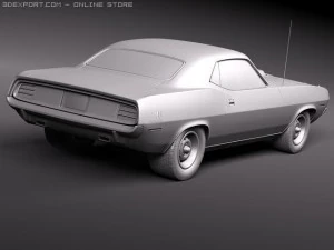 Plymouth Barracuda Hemi 1970 3D Model