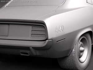 Plymouth Barracuda Hemi 1970 Modelo 3D