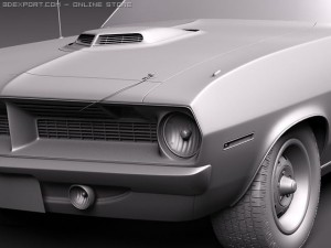 Plymouth Barracuda Hemi 1970 Modelo 3D