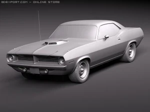 Plymouth Barracuda Hemi 1970 3D Model