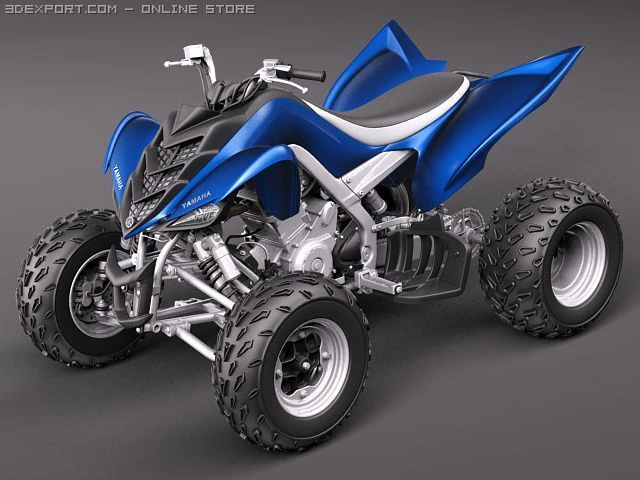 Yamaha Raptor QUAD 3D Model .c4d .max .obj .3ds .fbx .stl .blend
