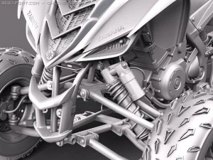 Yamaha Raptor QUAD 3D Model