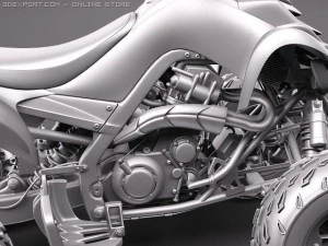 Yamaha Raptor QUAD 3D Model