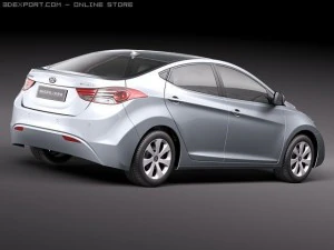 Hyundai Avante 2011 3D Model