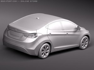 Hyundai Avante 2011 Model 3D