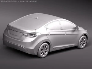 Hyundai Avante 2011 3D Model