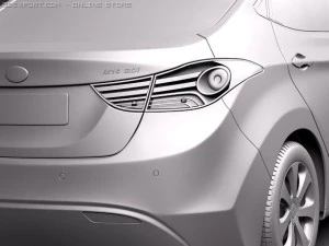 Hyundai Avante 2011 3D Model