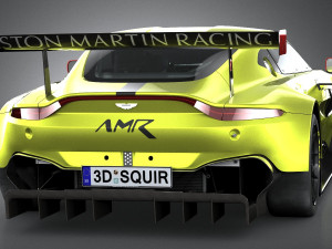 Aston Martin Vantage GTE Racecar 2018 lowpoly 3D-Modell