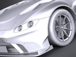 Aston Martin Vantage GTE Racecar 2018 lowpoly 3D-Modell