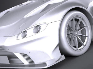 Aston Martin Vantage GTE Racecar 2018 lowpoly 3D Model