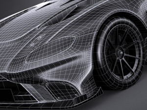 Aston Martin Vantage GTE Racecar 2018 lowpoly 3D-Modell