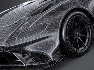 Aston Martin Vantage GTE Racecar 2018 lowpoly 3D Model