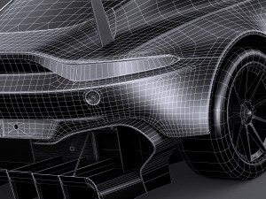 Aston Martin Vantage GTE Racecar 2018 lowpoly 3D-Modell