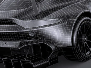 Aston Martin Vantage GTE Racecar 2018 lowpoly 3D Model