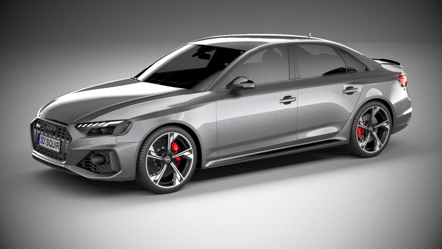 Audi RS4 Sedan 2020 3D Model .c4d .max .obj .3ds .fbx .stl .blend