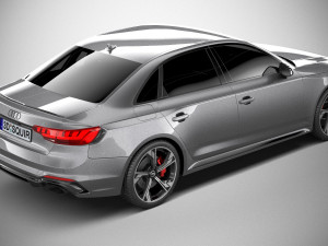 Audi RS4 Sedan 2020 Model 3D