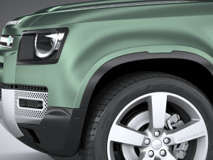 Land Rover Defender 90 2020 3D मॉडल