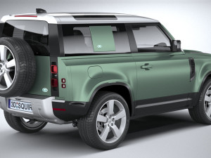 Land Rover Defender 90 2020 3D मॉडल