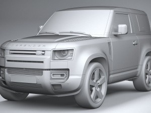 Land Rover Defender 90 2020 3D मॉडल