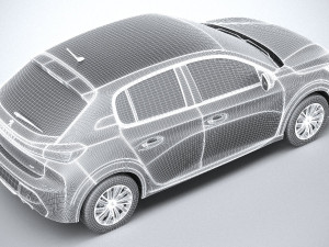 Peugeot 208 Basic 2020 Modelo 3D
