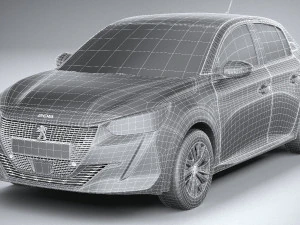 Peugeot 208 Basic 2020 3D Model