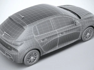 Peugeot 208 Basic 2020 3D Model