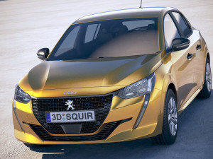 Peugeot 208 Basic 2020 vray Modèle 3D