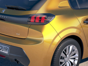 Peugeot 208 Basic 2020 vray Modèle 3D