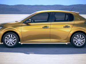 Peugeot 208 Basic 2020 vray Modèle 3D