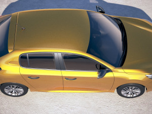 Peugeot 208 Basic 2020 vray Modèle 3D